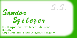 sandor szilczer business card
